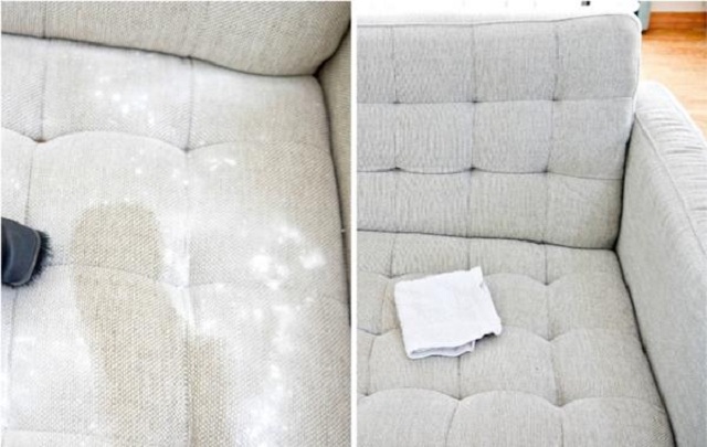 Cách làm sạch sofa vải bằng baking soda