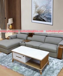 Sofa da chữ L cao cấp - SOFADK01