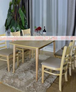 Bộ bàn ăn 6 ghế gỗ tự nhiên - Bộ Mostar