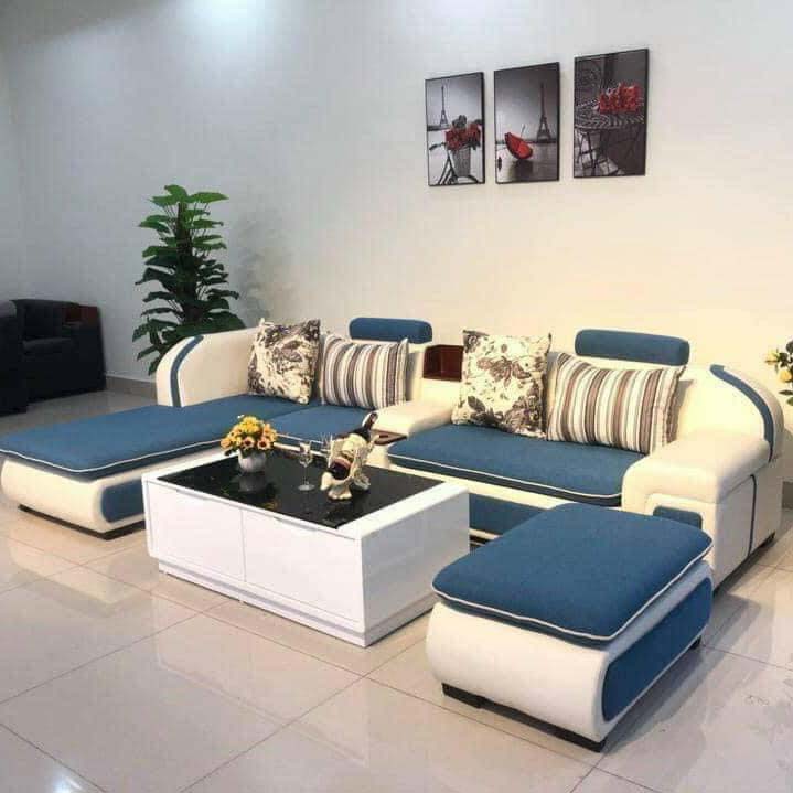 Sofa nỉ chữ L cho phòng khách rộng - SFDK71