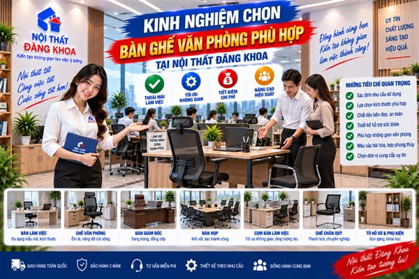 Ảnh: Kinh nghiệm chọn bàn ghế văn phòng phù hợp
