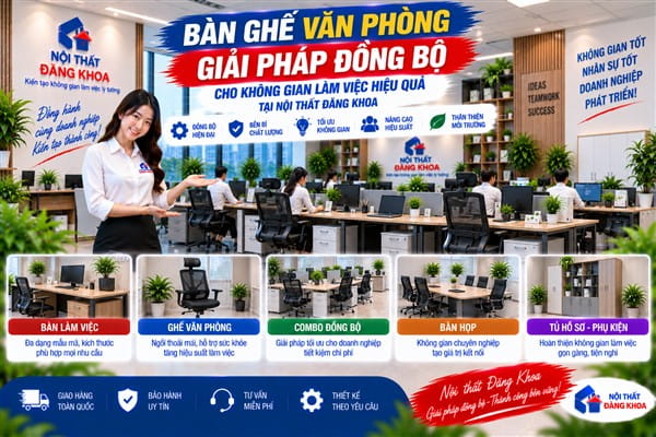 Ảnh: Bàn ghế văn phòng – giải pháp đồng bộ cho không gian làm việc