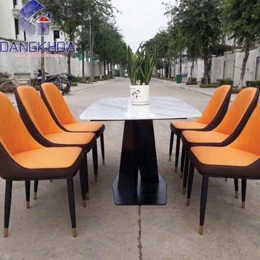 Bộ Bàn Ăn Mặt Đá 6 Ghế Nhập Khẩu Cao Cấp - BADK33