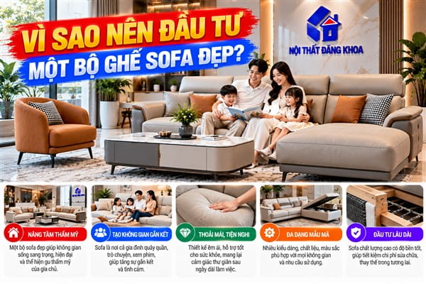 Ảnh: Vì Sao Nên Đầu Tư Một Bộ Ghế Sofa Đẹp?