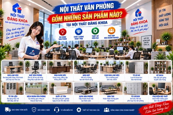 Ảnh: Nội thất văn phòng gồm những sản phẩm nào?