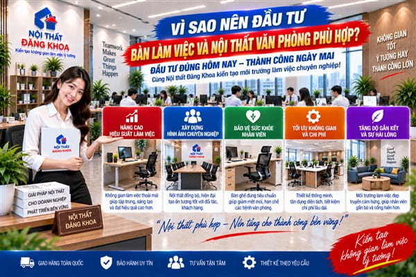 Ảnh: Vì sao nên đầu tư bàn làm việc và nội thất văn phòng phù hợp?