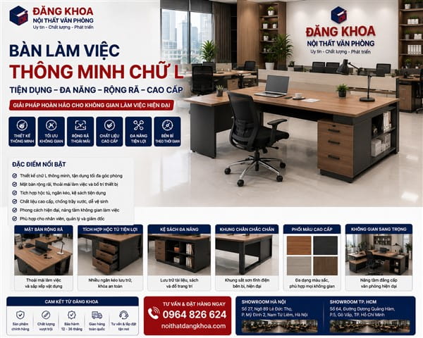 Ảnh: Lưu ý khi chọn mua bàn làm việc thông minh chữ L