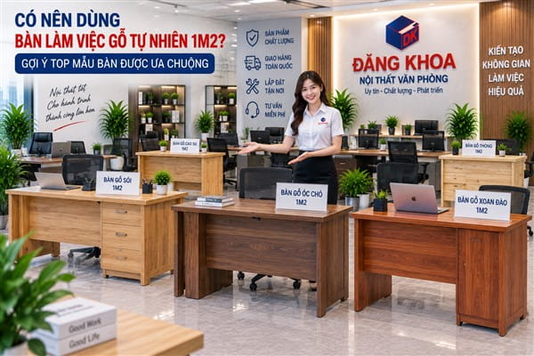 Ảnh: Có những mẫu bàn gỗ tự nhiên 1m2 nào được ưa chuộng hiện nay