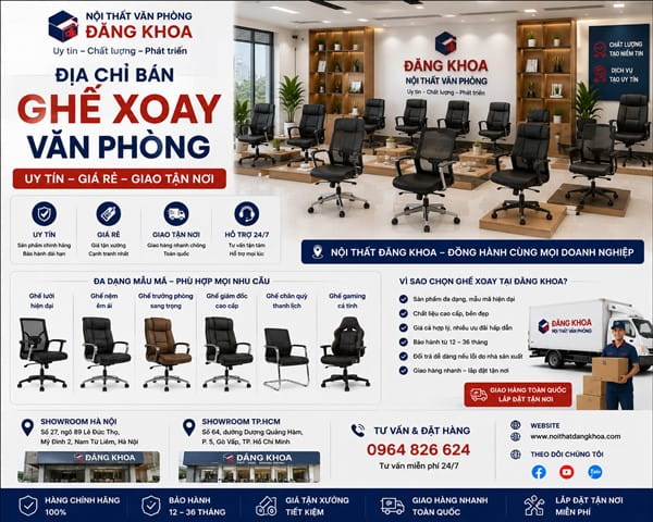 Ghế xoay văn phòng bọc nỉ