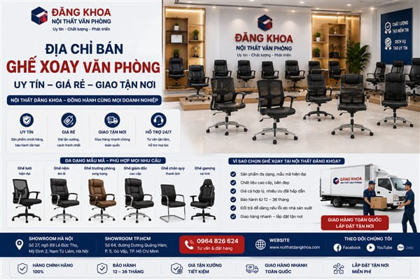 Những dòng ghế xoay văn phòng phổ biến hiện nay