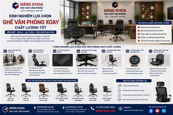 Chọn kích thước ghế phù hợp với bàn làm việc