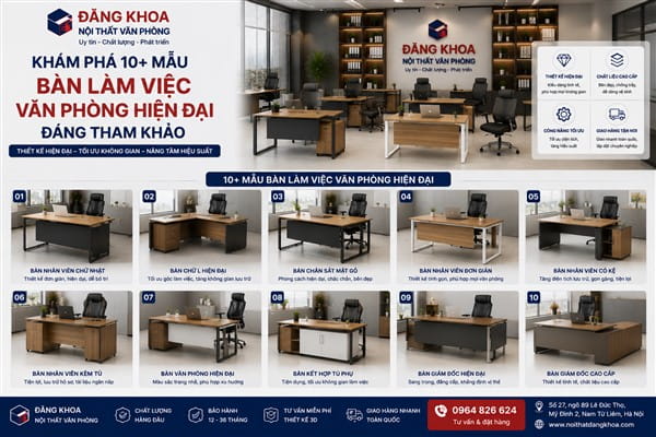 Bàn làm việc văn phòng chữ L
