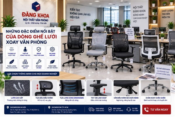 Ghế lưới xoay tốt cho sức khỏe