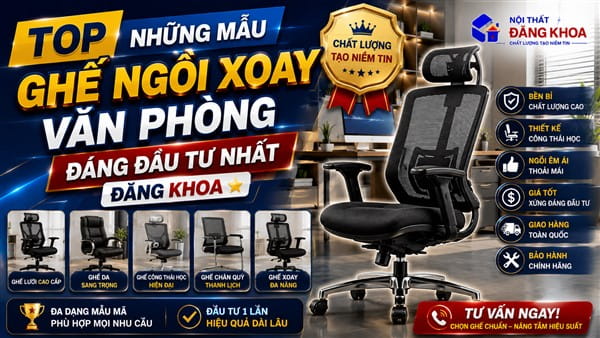 Ảnh: Ghế xoay da lưng cao