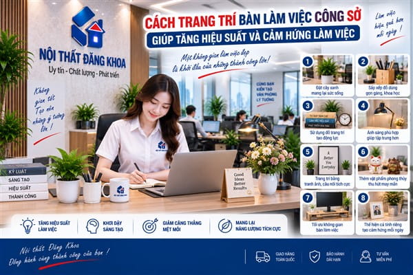 Ảnh: Sắp xếp bàn làm việc ngăn nắp