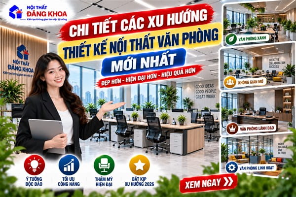Ảnh: Thiết kế nội thất văn phòng không gian mở