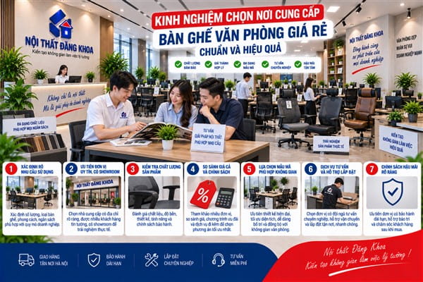 Ảnh: Kinh nghiệm chọn nơi cung cấp bàn ghế văn phòng giá rẻ, chuẩn và hiệu quả