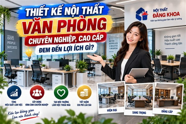 Ảnh: Thiết kế nội thất văn phòng chuyên nghiệp, cao cấp đem đến lợi ích gì?
