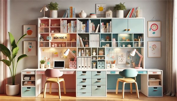 10+ Mẫu bàn học đôi cho bé đẹp, giá rẻ, bán chạy nhất