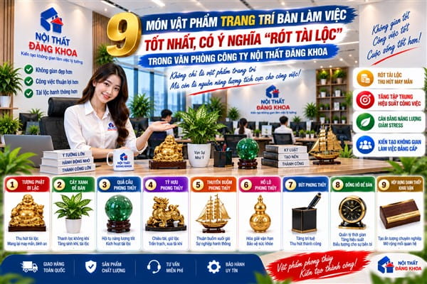 Ảnh: Cây phong thủy trên bàn làm việc