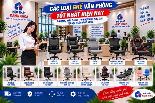 Ảnh: Các loại ghế văn phòng tốt nhất hiện nay