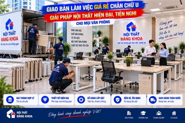 Ảnh: Đặc điểm của bàn làm việc giá rẻ chân chữ U