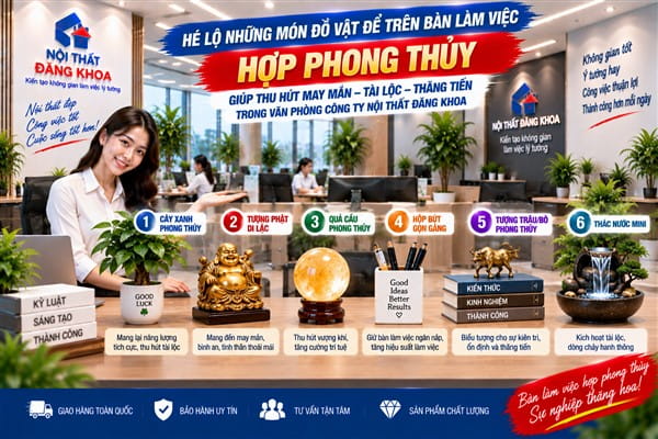 Ảnh: Hé lộ những món đồ vật để trên bàn làm việc hợp phong thủy