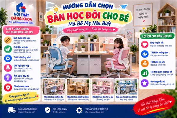 Ảnh: Lợi ích của bàn học đôi cho bé