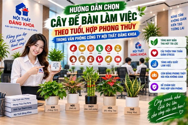 Ảnh: Chọn cây để bàn làm việc theo con giáp