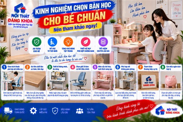Ảnh: Kinh nghiệm chọn bàn học cho bé chuẩn, nên tham khảo