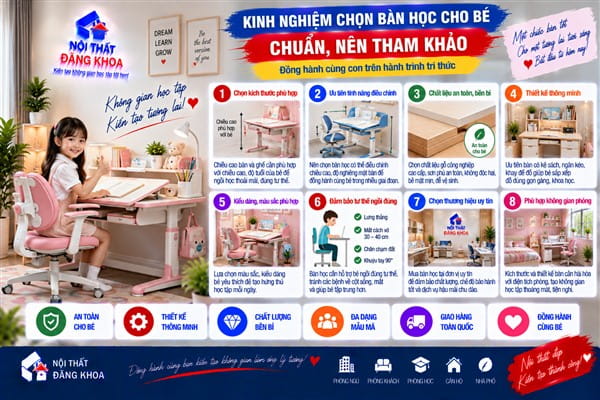 Ảnh: Xác định độ tuổi và mục đích sử dụng bàn học cho bé