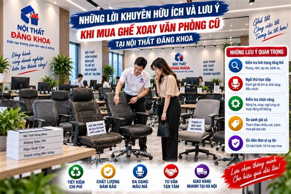 Ảnh: Ghế xoay văn phòng cũ phù hợp với nhu cầu sử dụng ngắn hạn
