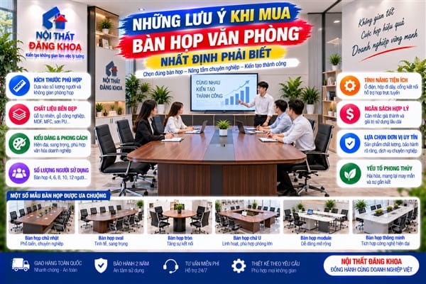 Ảnh: Lựa chọn bàn họp 4–6 người cho các nhóm làm việc nhỏ