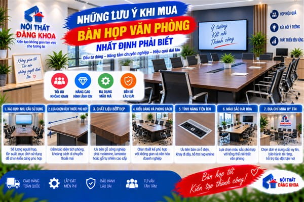 Ảnh: Những lưu ý khi mua bàn họp văn phòng nhất định phải biết