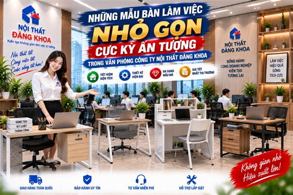 Ảnh: Bàn làm việc gấp gọn giúp tiết kiệm diện tích hiệu quả