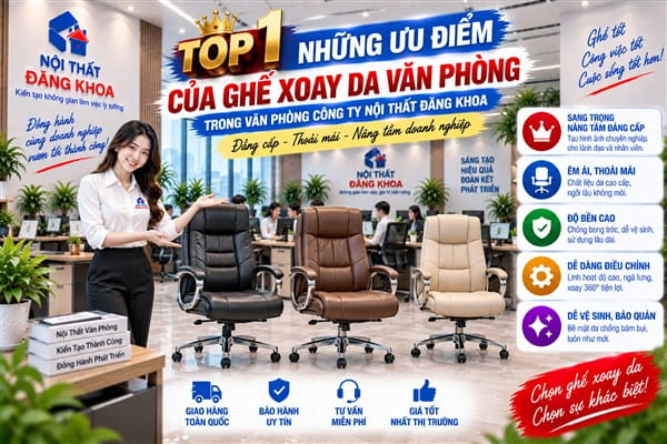 Ảnh: Ghế da giám đốc giúp tạo điểm nhấn cho phòng lãnh đạo