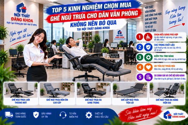 Ảnh: Ghế ngủ trưa nên kết hợp tốt giữa làm việc và nghỉ ngơi