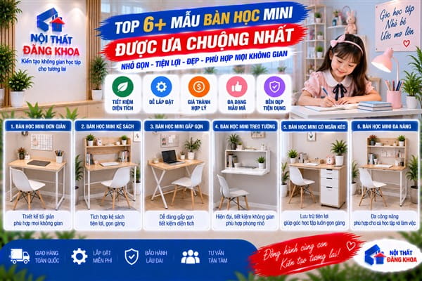 Ảnh: Top 6+ Mẫu Bàn Học Mini Được Ưa Chuộng Nhất