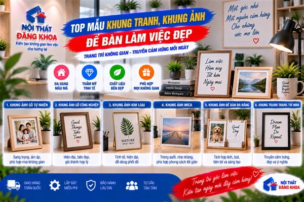 Ảnh: Top mẫu khung tranh, khung ảnh để bàn làm việc đẹp
