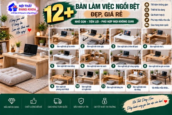 Ảnh: Ưu điểm bàn làm việc ngồi bệt