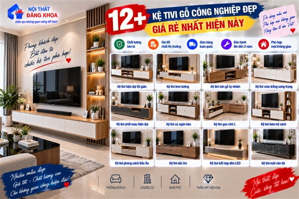 Ảnh: Kệ tivi đơn 1m2 – 1m4 kiểu tối giản