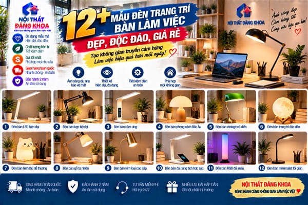 Ảnh: Tại sao nên có đèn trang trí bàn làm việc?