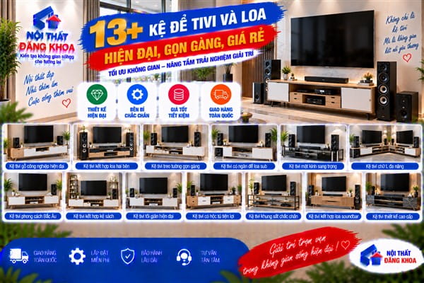 Ảnh: 13+ Kệ để tivi và loa hiện đại, gọn gàng, giá rẻ