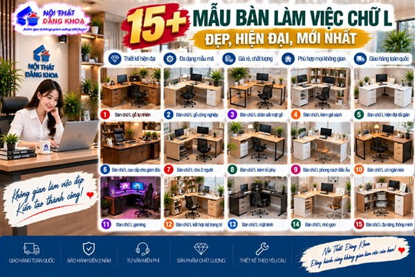 Ảnh: Vì sao nên chọn bàn làm việc chữ L?