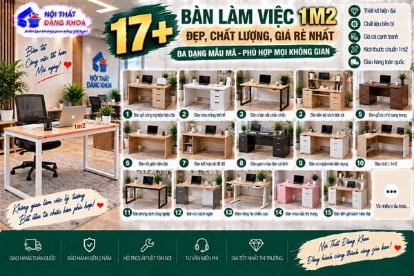 Ảnh: Ưu điểm bàn làm việc 1m2