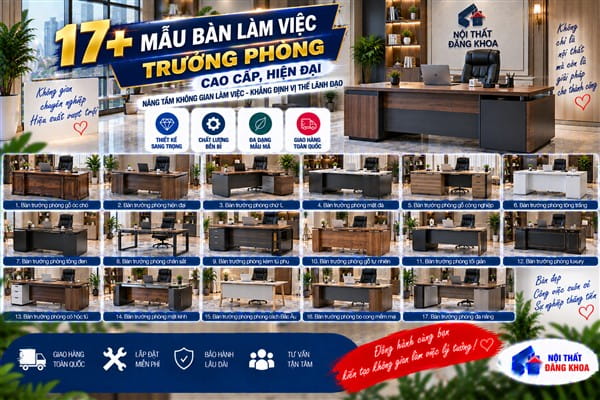 Ảnh: 17+ Mẫu bàn làm việc trưởng phòng cao cấp, hiện đại