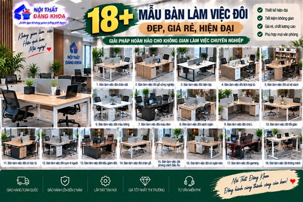 Ảnh: Ưu điểm bàn làm việc đôi