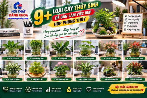 Ảnh: Cây Trầu Bà Thủy Sinh phù hợp với nhiều phong cách bàn làm việc