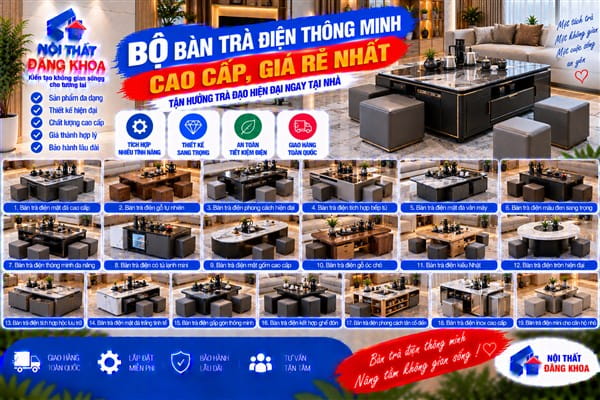 Ảnh: Bộ bàn trà điện thông minh, cao cấp, giá rẻ nhất