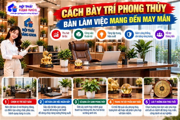 Ảnh: Tại sao phong thủy bàn làm việc lại quan trọng?